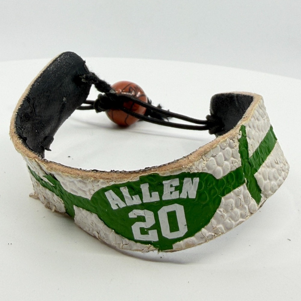 Boston Celtics Ray Allen Basketball Leather Bracelet - NBA Fan Gift